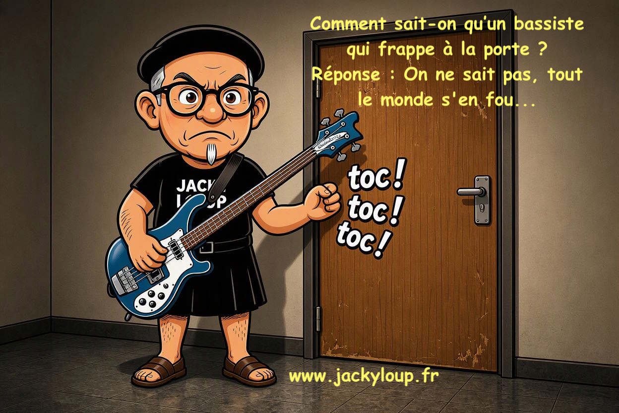 Bassiste frappe à la porte