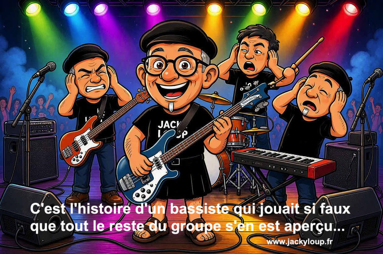 Bassiste joue faux