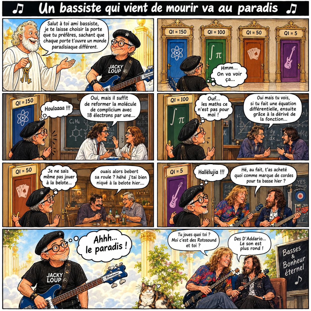Jacky Loup bassiste au paradis